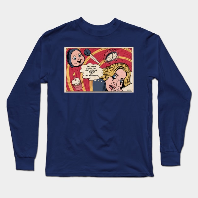 Killer Birthday Rewind Comic Panel Long Sleeve T-Shirt by ibtrav